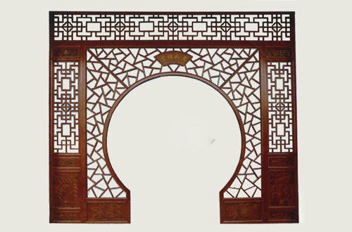 西藏明清落地罩圆形拱月亮门定制