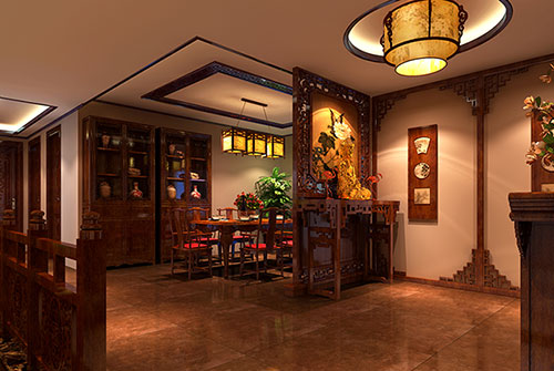 西藏中式家庭装修精品住宅设计效果图