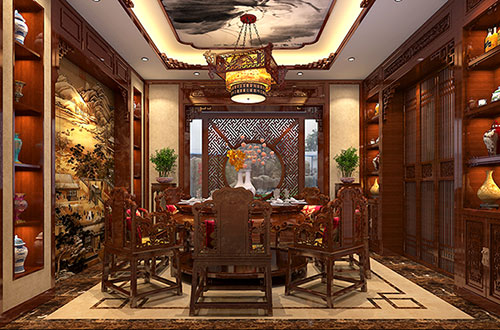 西藏温馨雅致的古典中式家庭装修设计效果图